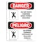Signmission OSHA Danger, Do Not Enter Confined Space Bilingual, 10in X 7in Decal, 7" W, 10" H, Bilingual Spanish OS-DS-D-710-VS-1146 - alternate 1
